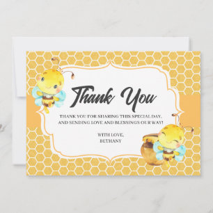 Tarjeta De Agradecimiento La abeja Baby Shower le agradece cardar