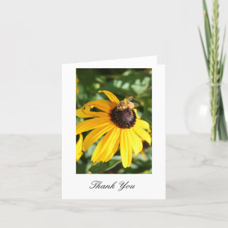 Tarjeta De Agradecimiento La abeja y la margarita le agradecen cardar