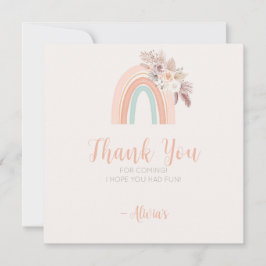 Tarjeta De Agradecimiento La acuarela arcoiris de Boho