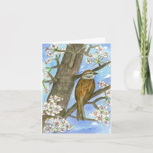 Tarjeta De Agradecimiento La acuarela de la fauna de la naturaleza del (Anverso)