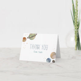 Tarjeta De Agradecimiento La acuarela de la Sistema Solar le agradece