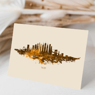 Tarjeta De Agradecimiento La acuarela del Skyline de la ciudad de Nueva York