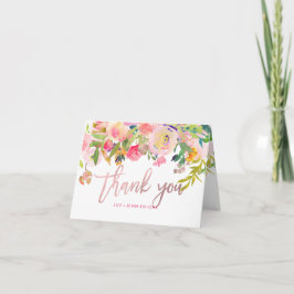 Tarjeta De Agradecimiento La acuarela/la foto florales de PixDezines le