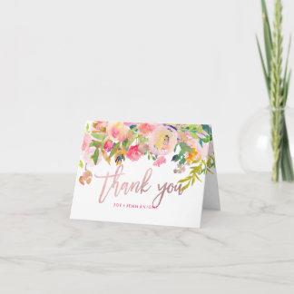 Tarjeta De Agradecimiento La acuarela/la foto florales de PixDezines le