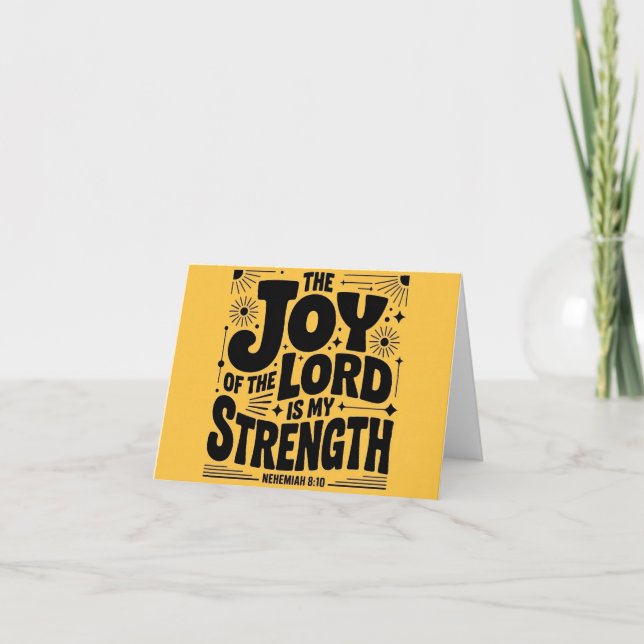 Tarjeta De Agradecimiento La Alegría De Jehovah Es Mi Fortaleza Cristiana (Anverso)
