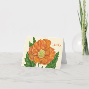 Tarjeta De Agradecimiento La amapola le agradece cardar