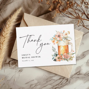 Tarjeta De Agradecimiento La Amor está en Infusión Floral Despedida de Solte