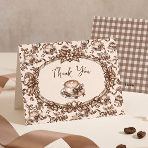 Tarjeta De Agradecimiento La Amor está Preparando Café Despedida de Soltera
