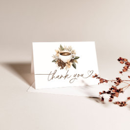 Tarjeta De Agradecimiento La Amor Está Preparando Café Despedida de Soltera 