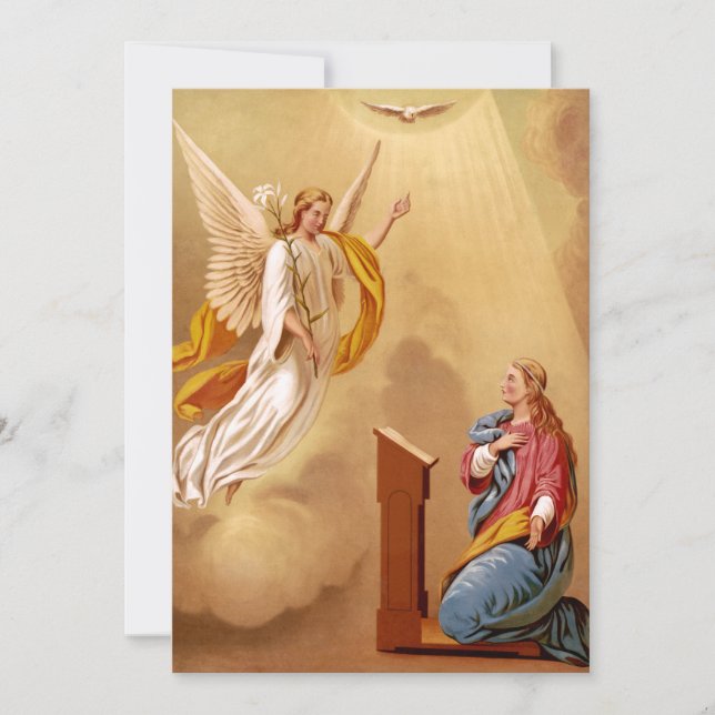 Tarjeta De Agradecimiento La Anunciación de la Virgen María (Anverso)