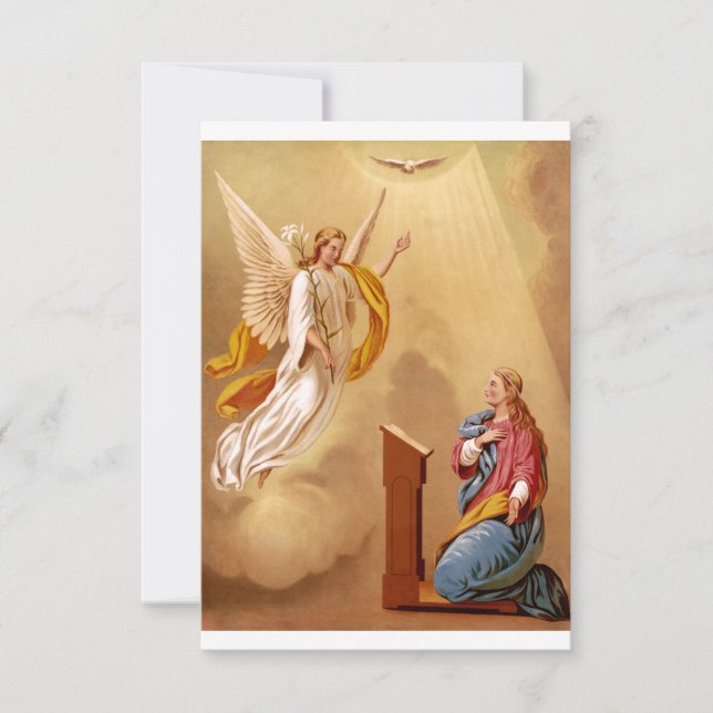Tarjeta De Agradecimiento La Anunciación de la Virgen María (Anverso)