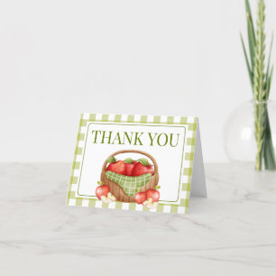 Tarjeta De Agradecimiento La Apple de nuestro ojo Baby Shower