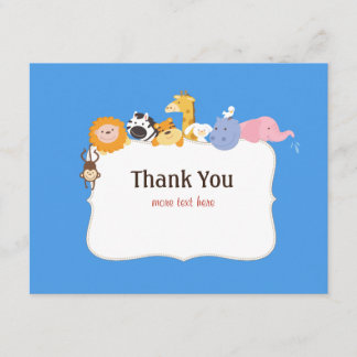 Tarjeta De Agradecimiento La arca Baby Shower de Noahs le agradece cardar