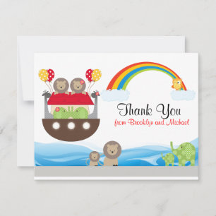 Tarjeta De Agradecimiento La arca de Noah le agradece cardar