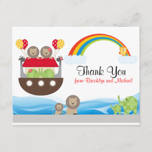 Tarjeta De Agradecimiento La arca de Noah le agradece cardar
