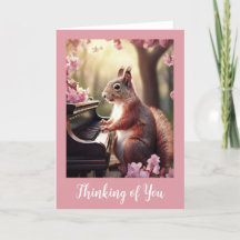 La ardilla cute el pensamiento animal de tu carta