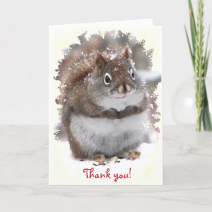 Tarjeta De Agradecimiento La ardilla dulce le agradece