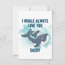 Tarjeta De Agradecimiento La ballena siempre te ama Personalizable