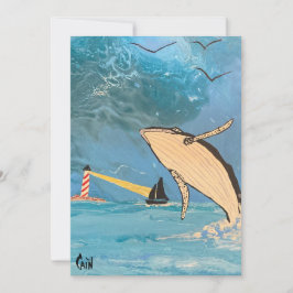 TARJETA DE AGRADECIMIENTO LA BALLENA Y LA LUZ