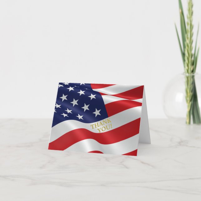 Tarjeta De Agradecimiento La bandera de los Estados Unidos... ¡simplemente G (Anverso)