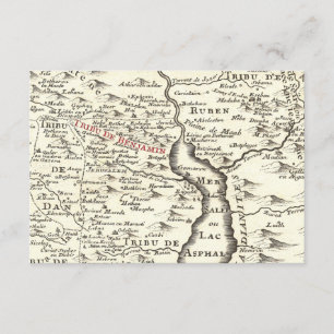 Tarjeta De Agradecimiento La barra Mitzvah de Benjamin del mapa de la