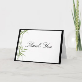 Tarjeta De Agradecimiento La belleza de bambú le agradece cardar