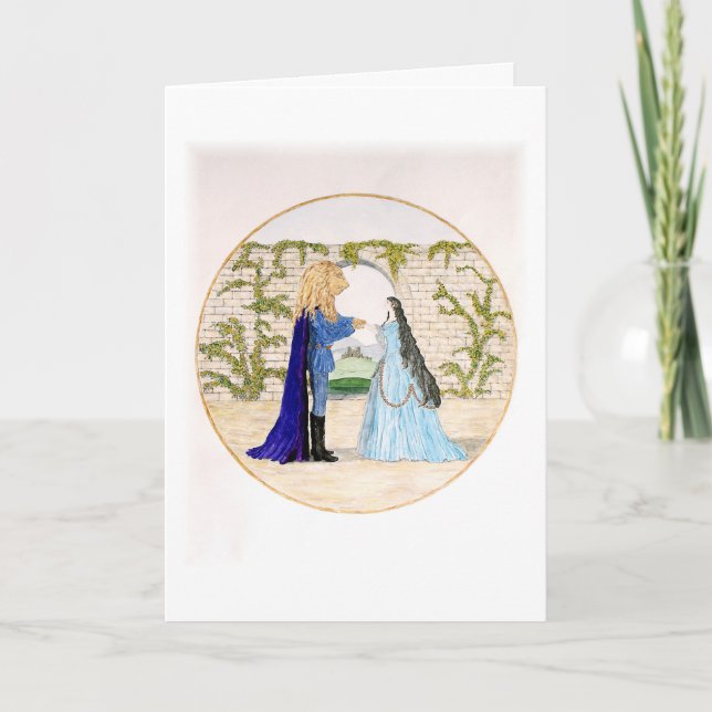 Tarjeta De Agradecimiento "La belleza y la bestia" (Anverso)