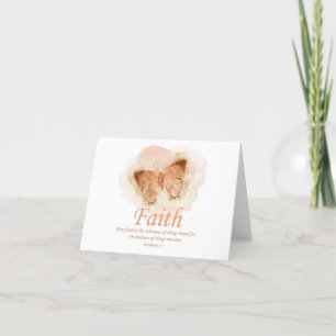 Tarjeta De Agradecimiento La Biblia Cristiana Femenina Verse Butterfly:Fe