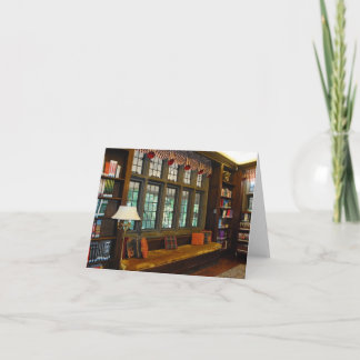 Tarjeta De Agradecimiento La biblioteca en el castillo
