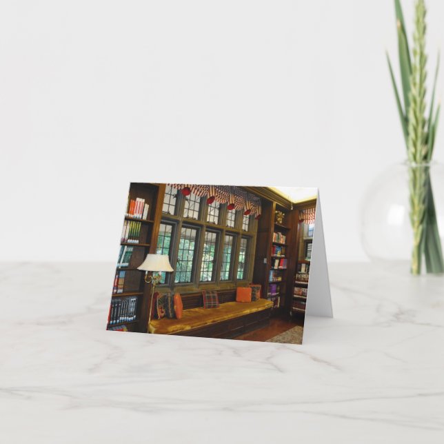 Tarjeta De Agradecimiento La biblioteca en el castillo (Anverso)