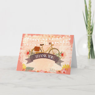 Tarjeta De Agradecimiento La bicicleta caprichosa del inconformista floral