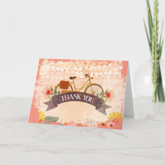 Tarjeta De Agradecimiento La bicicleta caprichosa del inconformista floral