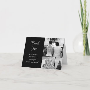 Tarjeta De Agradecimiento La boda adaptable le agradece cardar