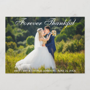 Tarjeta De Agradecimiento La boda agradecida le agradece para siempre