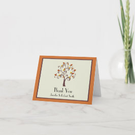 Tarjeta De Agradecimiento La boda caprichosa del árbol de la caída le