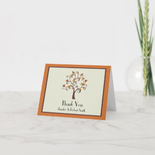 Tarjeta De Agradecimiento La boda caprichosa del árbol de la caída le