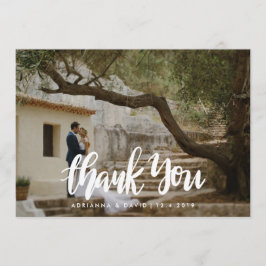 Tarjeta De Agradecimiento La boda casual de la foto le agradece escritura