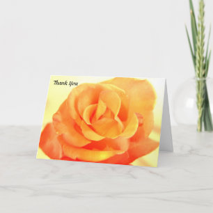 Tarjeta De Agradecimiento La boda color de rosa anaranjada le agradece