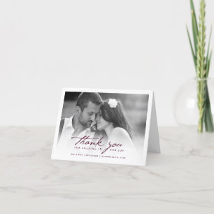Tarjeta De Agradecimiento La boda con clase de la escritura de Handwrite le