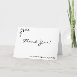 Tarjeta De Agradecimiento La boda de B&W le agradece cardar