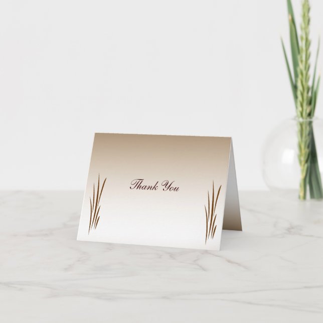 Tarjeta De Agradecimiento La boda de la cosecha del otoño le agradece (Anverso)