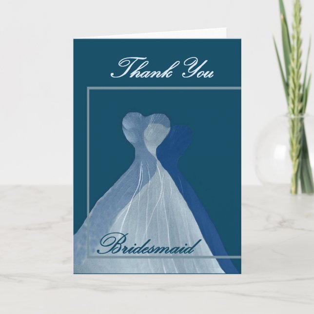 Tarjeta De Agradecimiento La boda de la dama de honor LE AGRADECE (Anverso)