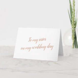 Tarjeta De Agradecimiento La boda de la hermana le agradece cardar