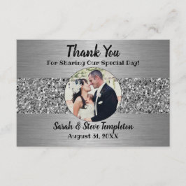 Tarjeta De Agradecimiento La boda de plata de la foto de la chispa le