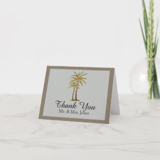 Tarjeta De Agradecimiento La boda de playa de los animales de mar del