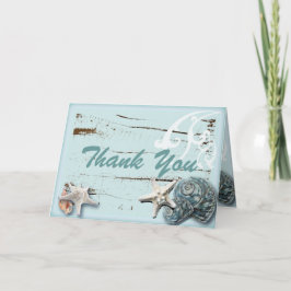 Tarjeta De Agradecimiento La boda de playa romántica del SeaShell le