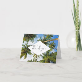 Tarjeta De Agradecimiento La boda de playa tropical de la Florida de la