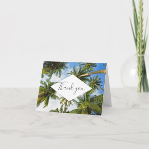 Tarjeta De Agradecimiento La boda de playa tropical de la Florida de la