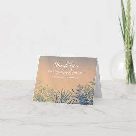 Tarjeta De Agradecimiento La boda de playa tropical temática subacuática le