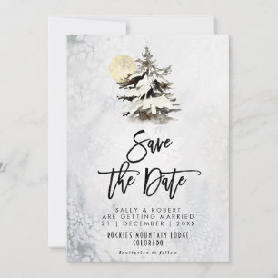 Tarjeta De Agradecimiento la boda del bosque de los árboles de invierno ahor